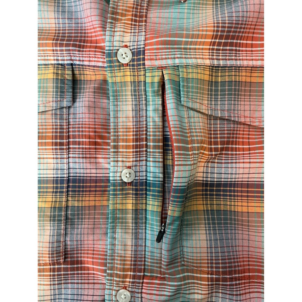LL Bean Mens Plaid Short Sleeve Button Up Shirt Size XXL Outdoor Casual Rugged - Picture 5 of 9